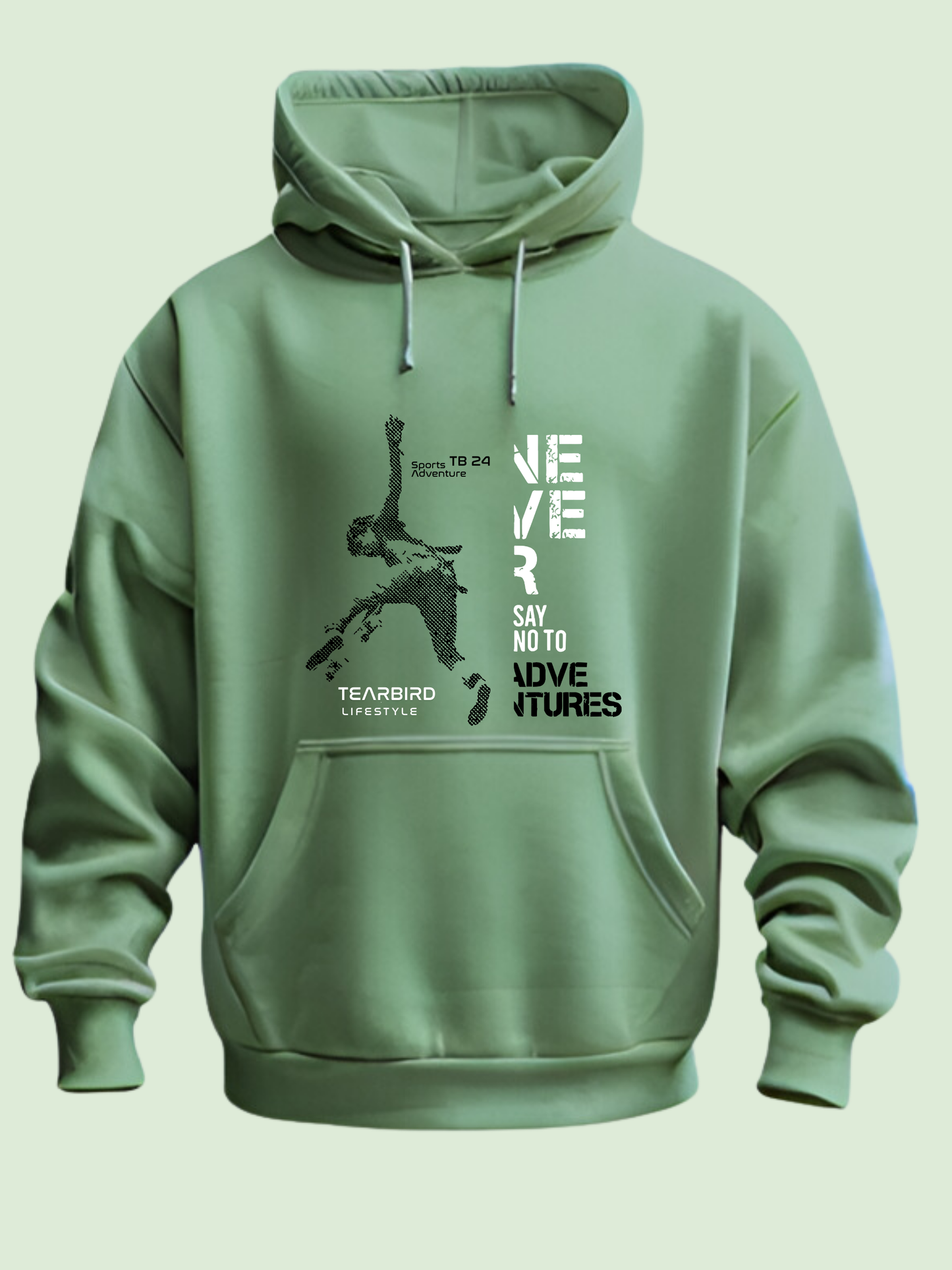 NEVER SAYS NO - FRONT SIDE PRINTED HOODIE