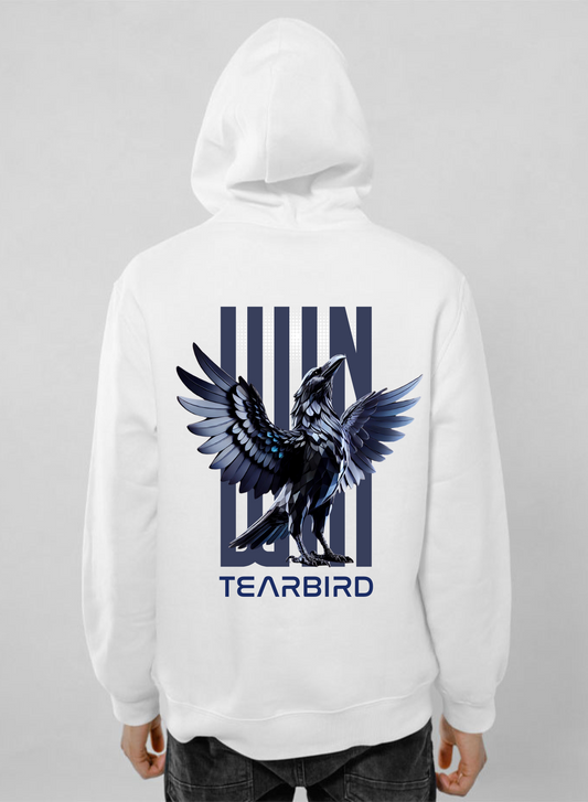 WHITE WIN 3D RAVEN PRINTED PREMIUM HOODIE